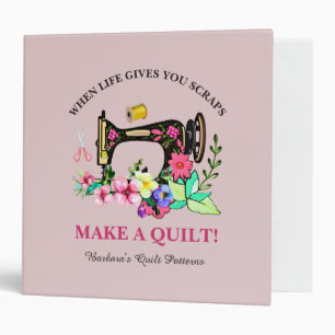 Cute Quilters Patterns Custom Binder