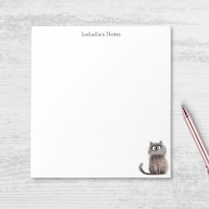 Cute Quirky Cat Personalized Notepad
