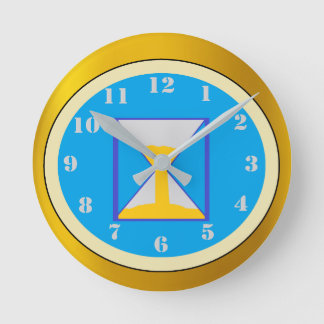 Cute Quirky Hourglass Painted Round Clock