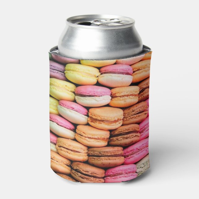 Cute Quirky Macaroons Can Cooler (Can Front)