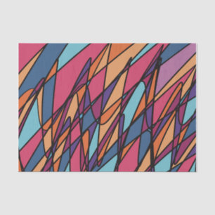Cute & Quirky Ocean Waves Abstract Illustration Tissue Paper