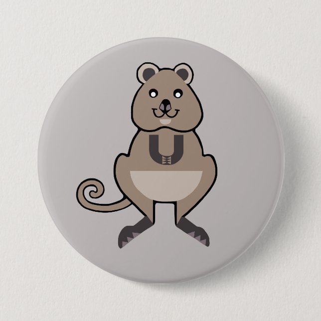  Cute QUOKKA- Endangered animal - Wildlife - 3 Inch Round Button (Front)