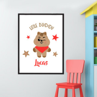 Cute Quokka Little Buddy Personalized Design Poster