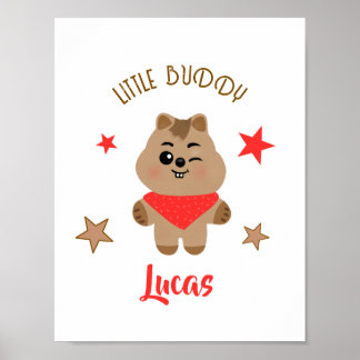 Cute Quokka Little Buddy Personalized Design Poster