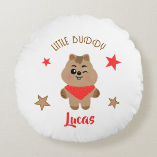 Cute Quokka Little Buddy Personalized Design Round Pillow