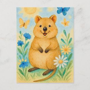 Cute Quokka Spring Summer Kangaroo Animal Postcard