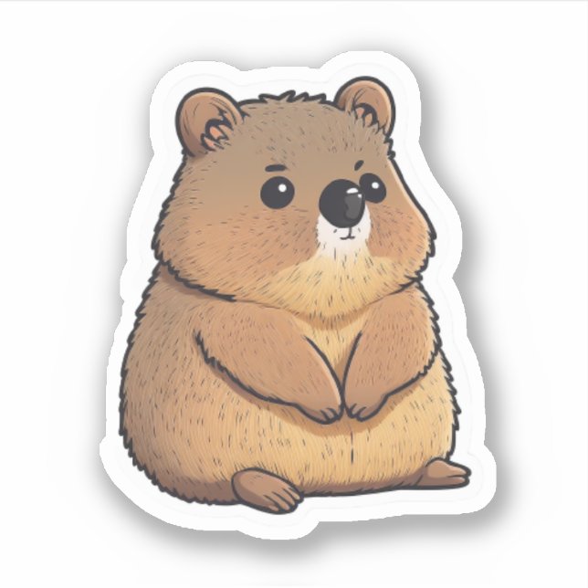 Cute Quokka Sticker (Front)
