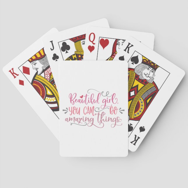 Cute Quotes For Girls Playing Cards (Back)