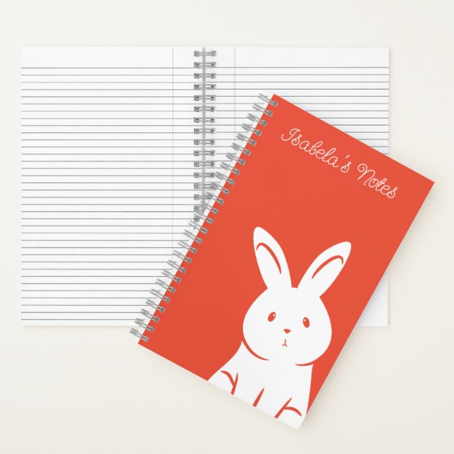 Cute Rabbit | Add Your Name Notebook (Inside)