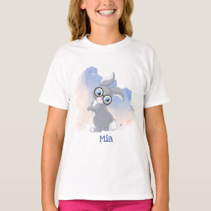 Cute Rabbit and Glasses Personalized T-Shirt
