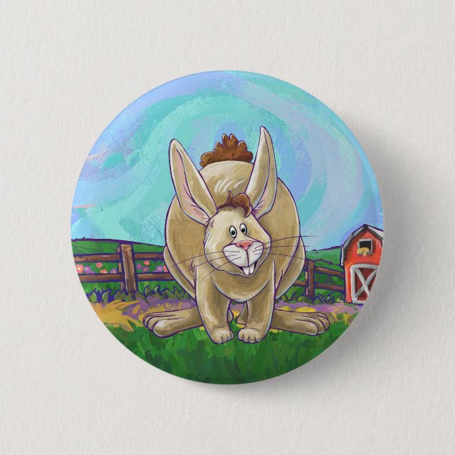 Cute Rabbit Animal Parade 2 Inch Round Button (Front)