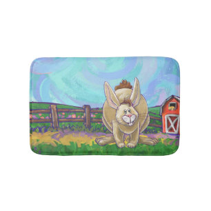 Cute Rabbit Animal Parade Bath Mat