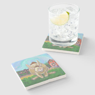 Cute Rabbit Animal Parade Stone Coaster