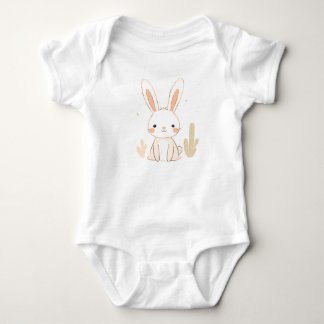 Cute Rabbit Baby Jersey Bodysuit 