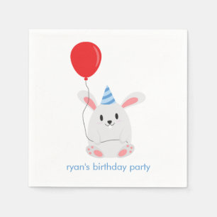 Cute Rabbit Birthday Party Napkin