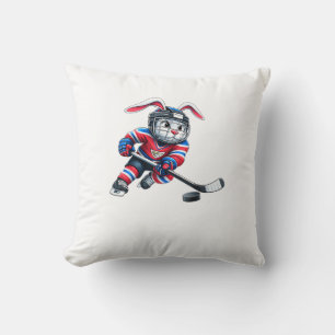 Cute Rabbit Boys Kids Men T-Shirt Throw Pillow