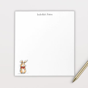 Cute Rabbit Bunny Illustration Personalized Notepad