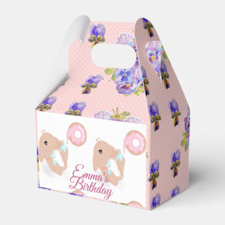 Cute Rabbit Cartoon Bunny Girls Birthday Party Fav Favor Box