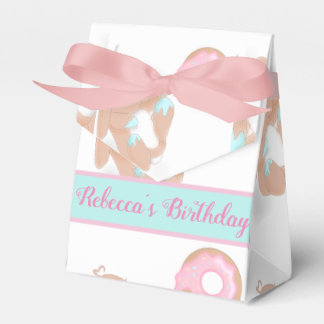Cute Rabbit Cartoon Pink Girls Birthday Party  Favor Box