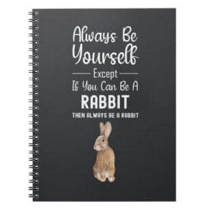 Cute Rabbit Gifts Funny School Humor Animal Bunny Notebook
