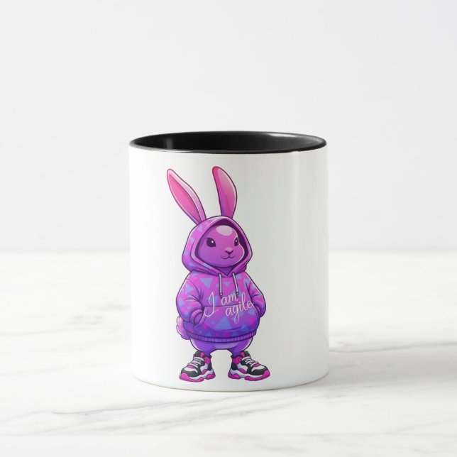Cute Rabbit Illustration | Custom Bunny Coffee Mug (Center)