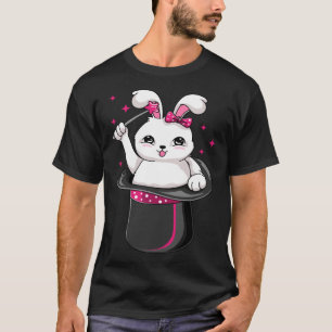 Cute Rabbit In A Hat Magician Performer Illusioni T-Shirt