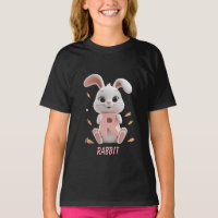 Cute Rabbit Kids T-Shirt | R is for Rabbit Alphabe