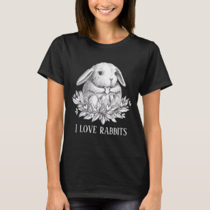 cute rabbit lovers add text T-Shirt