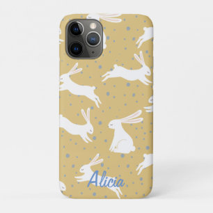 Cute Rabbit Pattern Design - Customizable iPhone 11 Pro Case