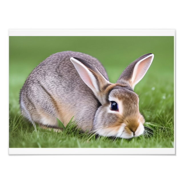 Cute Rabbit Photo Print (Front)