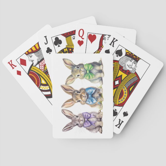 Cute Rabbit Playing Cards (Back)