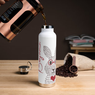 Cute Rabbit Rouge Bouteille d'eau unique Rouge