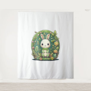 Cute rabbit tapestry