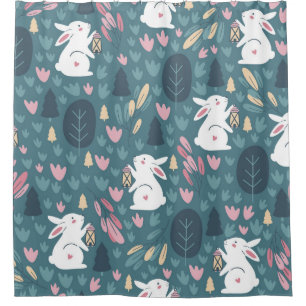 Cute rabbit: vintage seamless print.