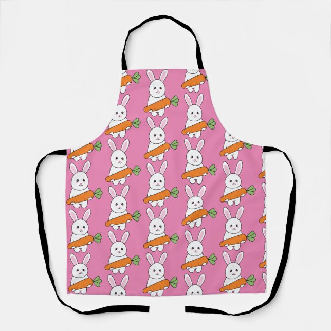 cute rabbit with carrot apron (Front)
