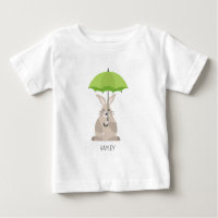 Cute rabbit with umbrella custom name