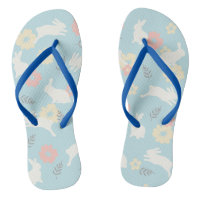 Cute Rabbits Flowers Pattern