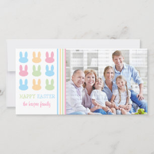 Cute Rabbits Happy Easter Holiday Card