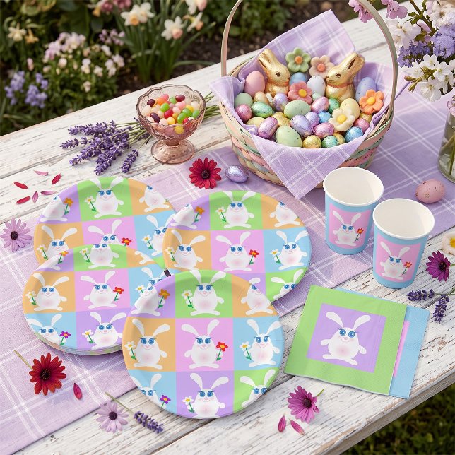 Cute Rabbits Paper Plate (Creator Uploaded)