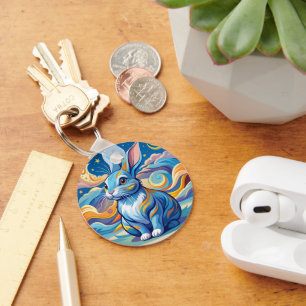 Cute Rabby Style Van Gogh Keychain