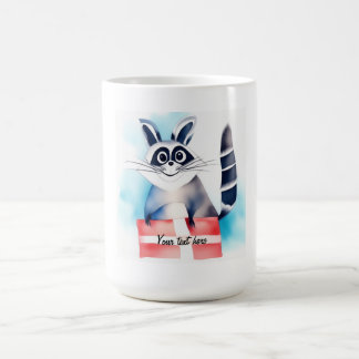 Cute raccoon birthday gift coffee mug