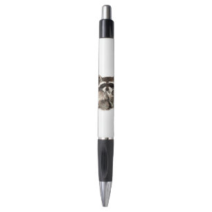 Cute Raccoon Blowing Kisses Watercolor Animal Art Pen