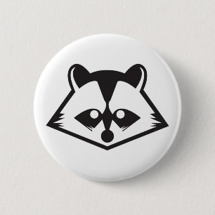 Cute Raccoon Button
