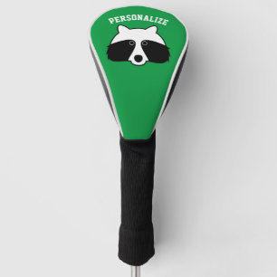 Cute raccoon cartoon personalized custom name golf head cover