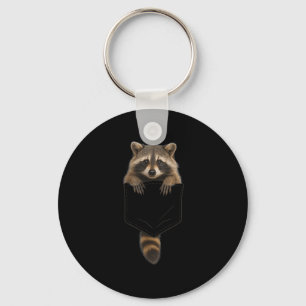 Cute Raccoon Cket Funny For Men Women Kid  Keychain