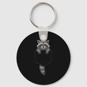 Cute Raccoon Cket Funny For Men Women Kid  Keychain