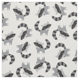 Cute Raccoon Fabric