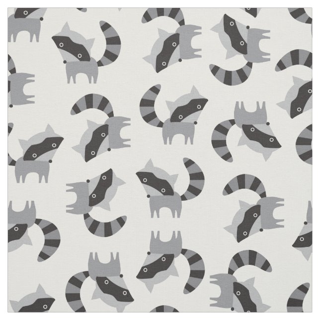 Cute Raccoon Fabric (Swatch)