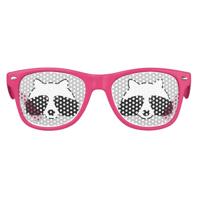 Cute raccoon forest animal party shades sunglasses (Front)