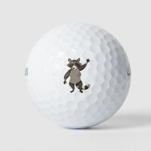 Cute raccoon golf balls